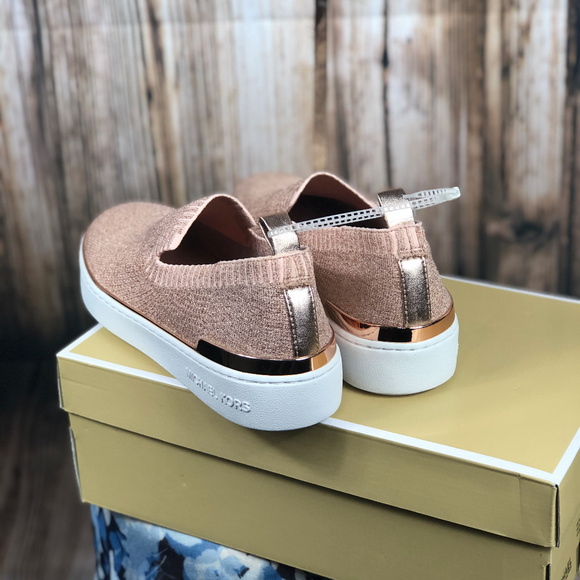 Michael Kors Skyler Slip On Sneakers Rose Gold - Picture 4 of 8